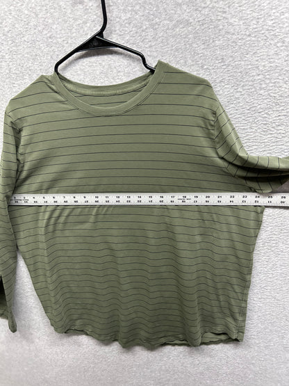 Lululemon Long Sleeve Shirt Size 14+ Green Striped