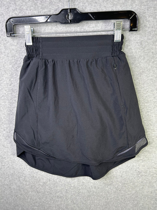 Lululemon Hotty Hot High-Rise Skirt Size 0 Black