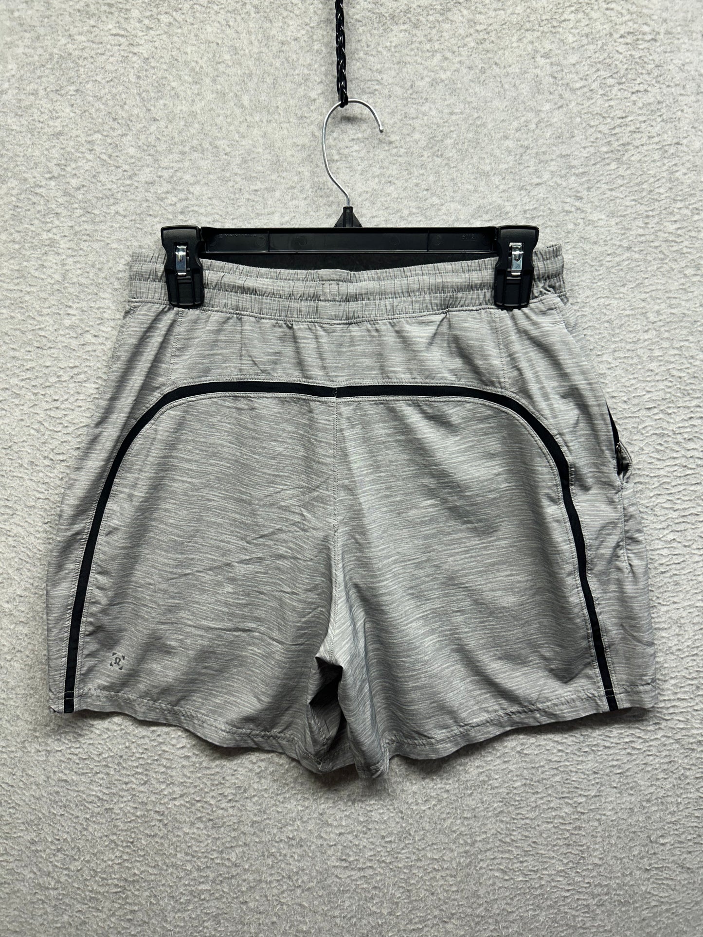 Lululemon Pace Breaker Short 6" Size Medium Heathered Texture Printed Greyt Deep Coal