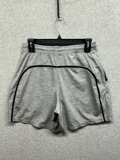 Lululemon Pace Breaker Short 6" Size Medium Heathered Texture Printed Greyt Deep Coal