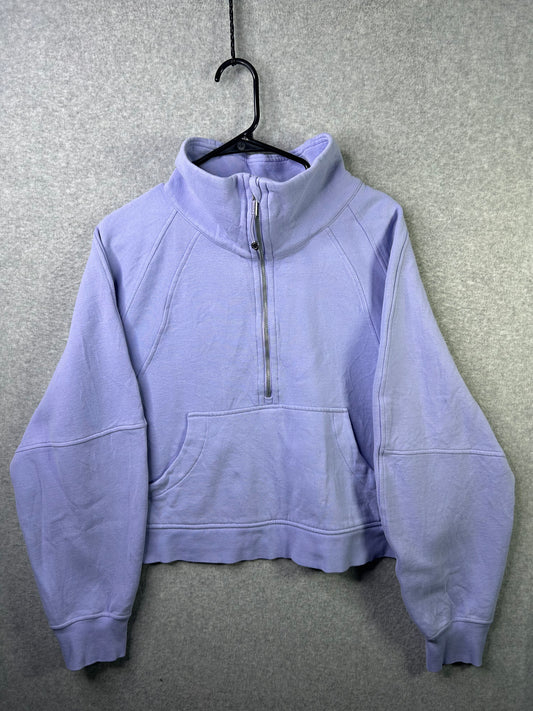 Lululemon Scuba Oversized Funnel Neck Half Zip Size XL/XXL Lilac Smoke