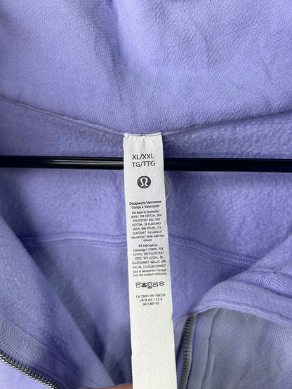 Lululemon Scuba Oversized Funnel Neck Half Zip Size XL/XXL Lilac Smoke