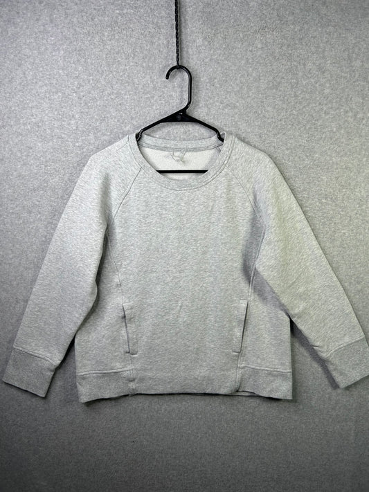 Lululemon Press Pause Crew Size 10 Heathered Grey