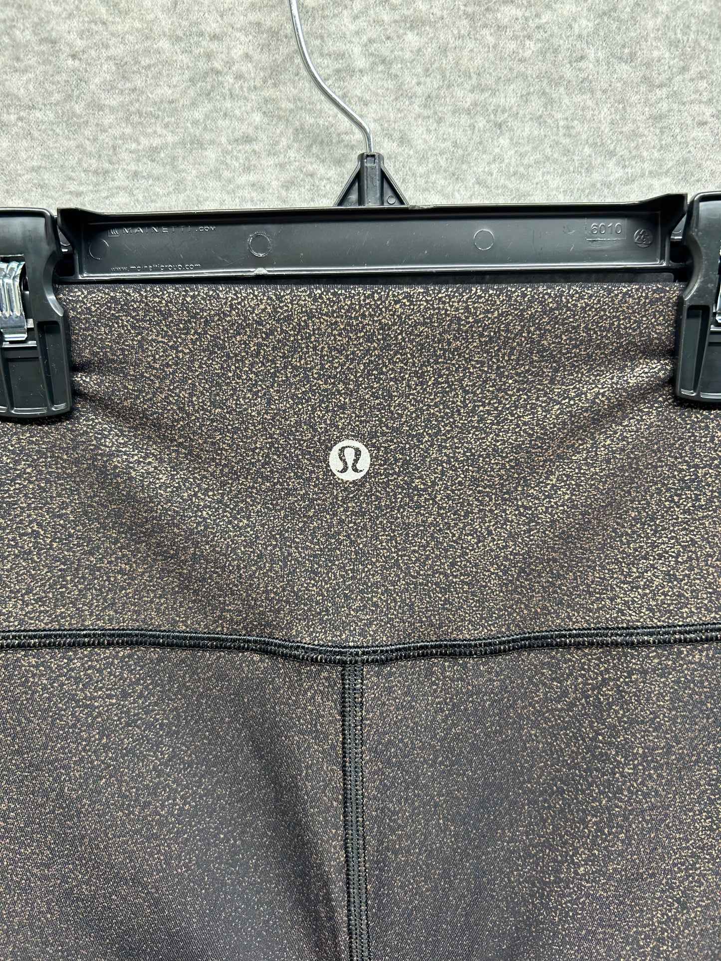 Lululemon Wunder Under Crop High-Rise Foil 21" Size 4 Luminosity Foil Print Black Copper Foil