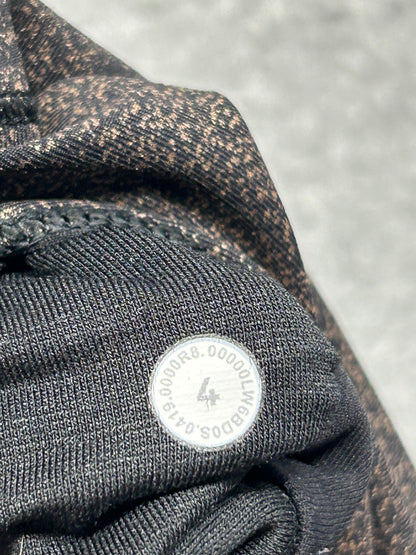 Lululemon Wunder Under Crop High-Rise Foil 21" Size 4 Luminosity Foil Print Black Copper Foil