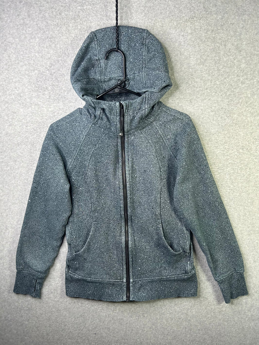 Lululemon Scuba Hoodie Size 8 Luminesce Splatter White Black