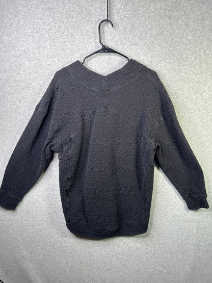 Lululemon Rippled V-Neck Pullover Size 4 Black
