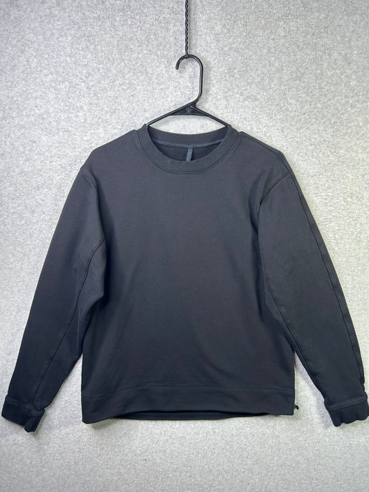 Lululemon French Terry Oversized Long Sleeve Crew Mens Size Medium Black