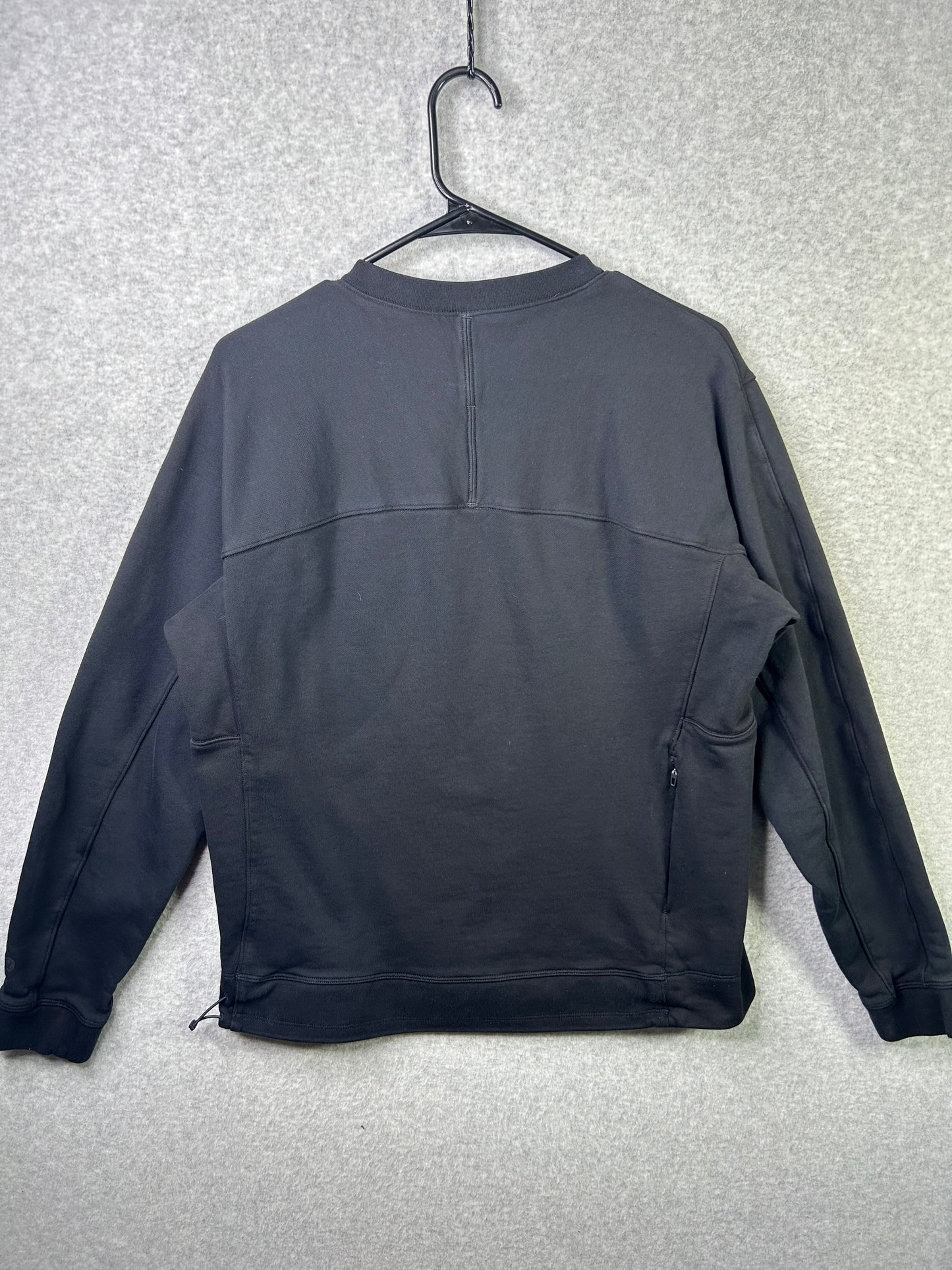 Lululemon French Terry Oversized Long Sleeve Crew Mens Size Medium Black