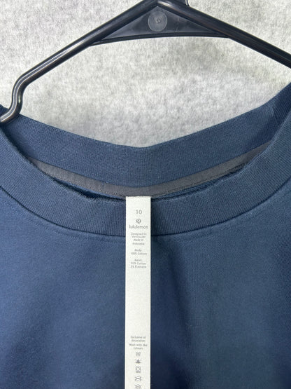 Lululemon Perfectly Oversized Crop Crew Size 10 True Navy