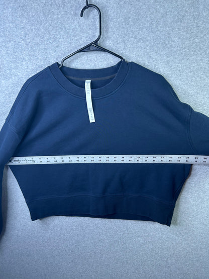 Lululemon Perfectly Oversized Crop Crew Size 10 True Navy