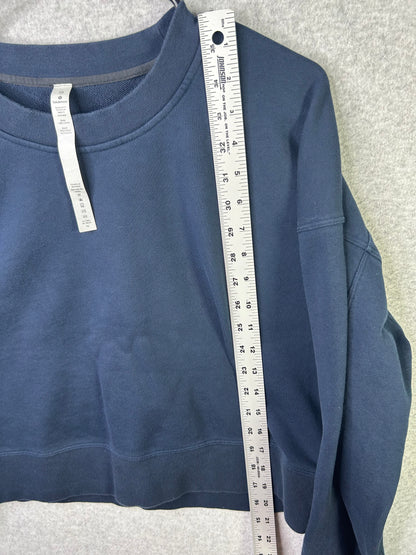 Lululemon Perfectly Oversized Crop Crew Size 10 True Navy