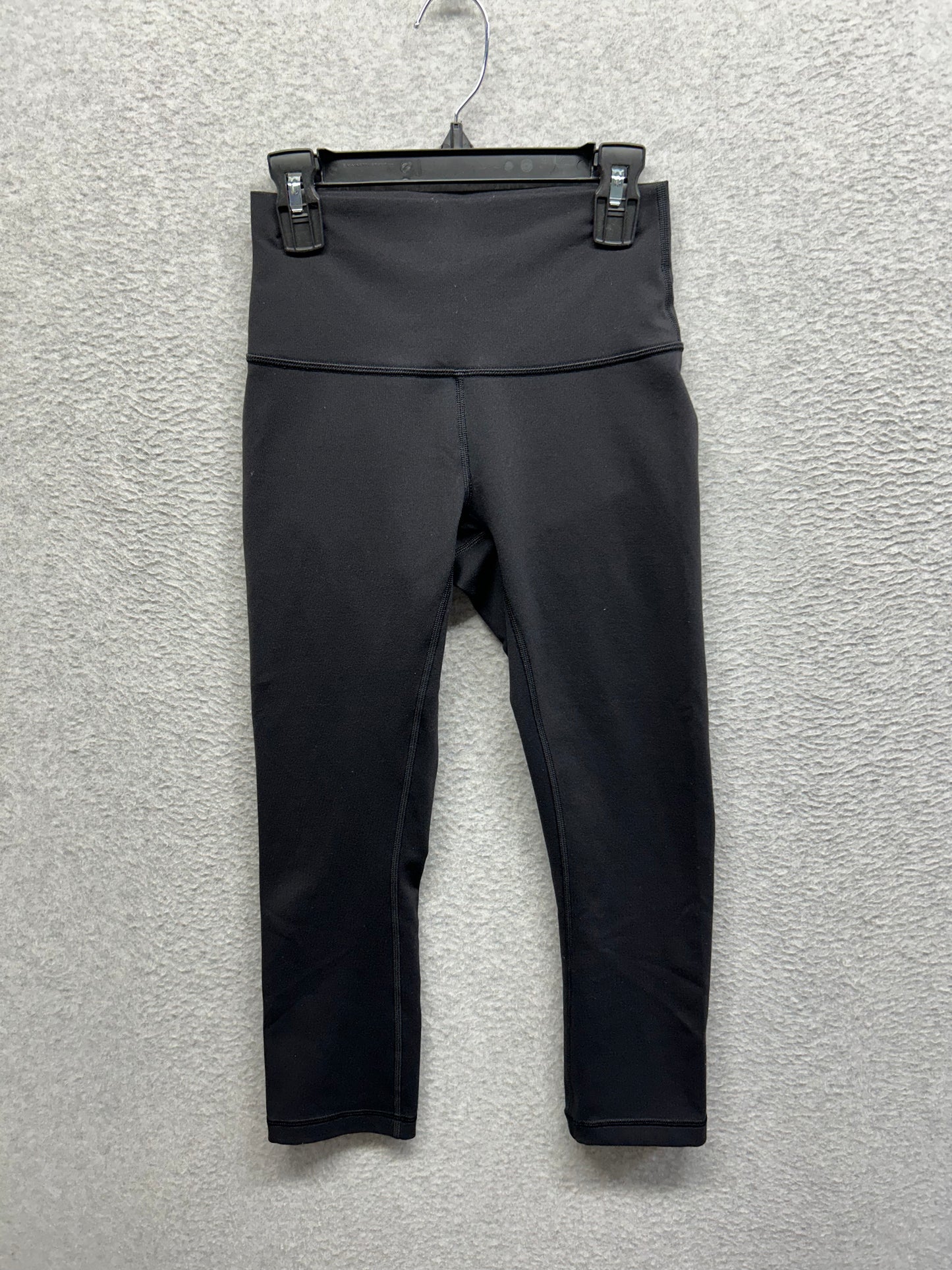 Lululemon Wunder Under Crop Hi-Rise Luon 21" Size 4 Black