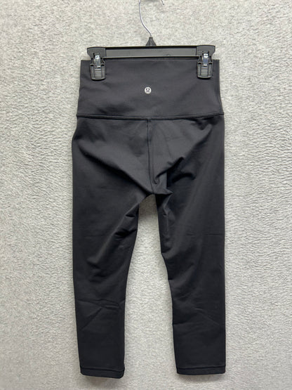 Lululemon Wunder Under Crop Hi-Rise Luon 21" Size 4 Black