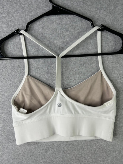 Lululemon Flow Y Bra Nulu Long Line Size 6 White