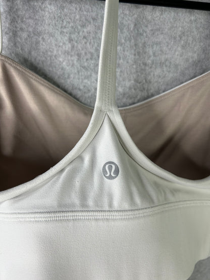 Lululemon Flow Y Bra Nulu Long Line Size 6 White