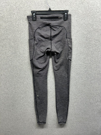 Lululemon Speed Up Tight 28" Luxtreme Size 4 Luon Variegated Knit Black Heathered Black