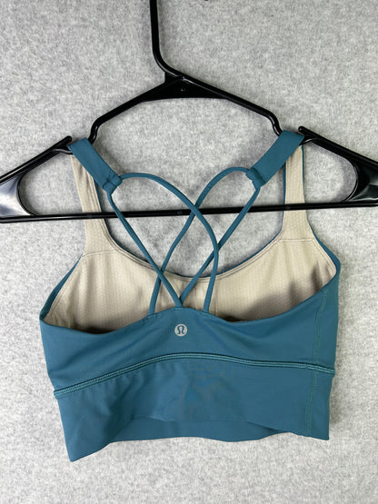 Lululemon Free To Be Bra Long Line Size 4 Desert Teal