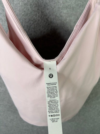 Lululemon Align Cropped Cami Tank Top Size 6 Strawberry Milkshake (Square Dot)