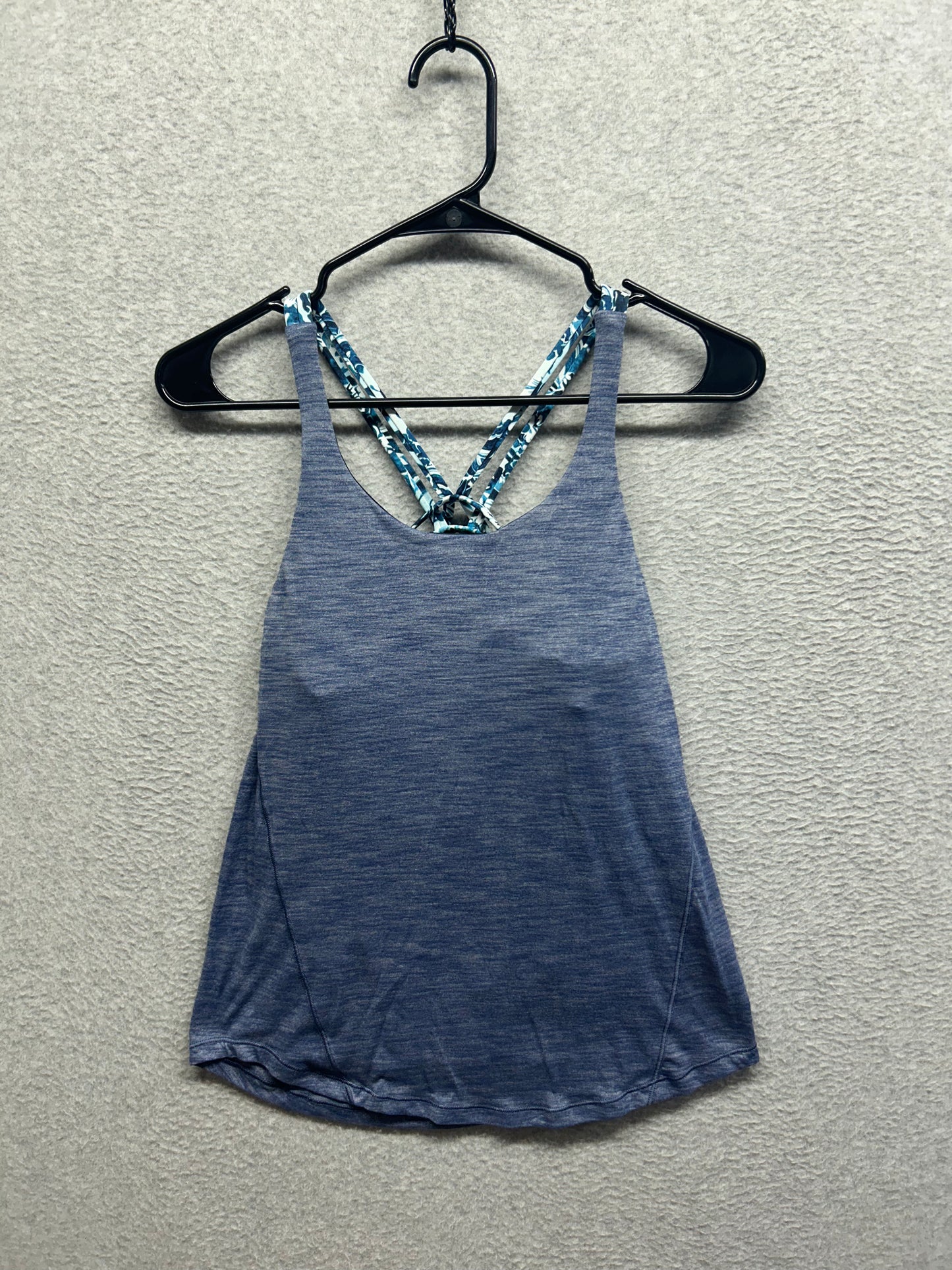 Lululemon Moment To Movement 2-In-1 Tank Size 2 Heathered Thunder Blue
