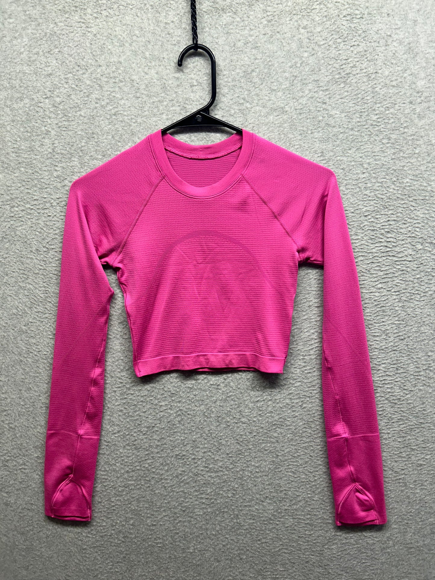 Lululemon Swiftly Tech Cropped Long-Sleeve Shirt 2.0 Size 2 Sonic Pink