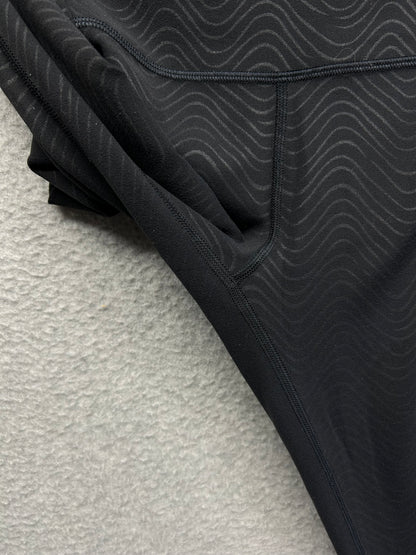 Lululemon Align High-Rise Pant 25" Size 6 Aqueous Emboss Black