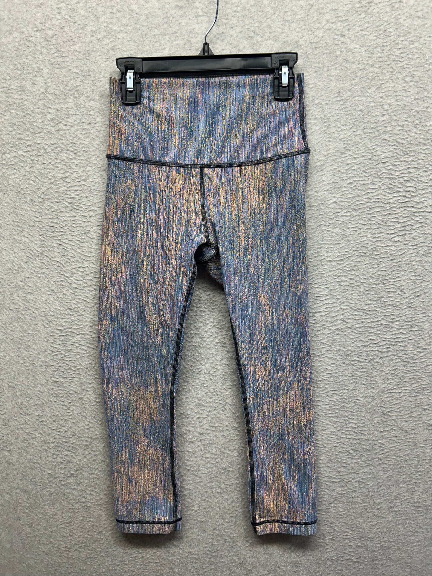 Lululemon Wunder Under High-Rise Crop Luxtreme 21" Size 4 Spectral Fusion Jacquard Autumn Red Teal Lagoon