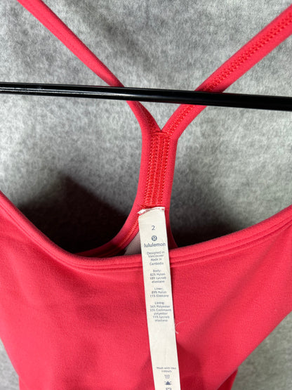 Lululemon Power Y Tank Size 2 True Red