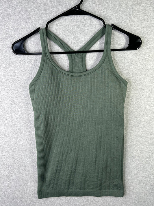 Lululemon Ebb To Street Tank Size 4 Grey Sage (Square Dot)