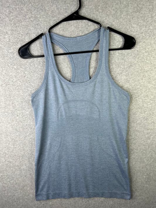 Lululemon Swiftly Tech Racerback Size 6 Heathered Blue Denim