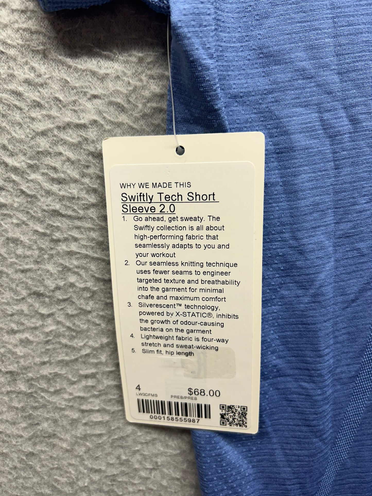 Lululemon Swiftly Tech Short-Sleeve Shirt 2.0 Size 4 Prep Blue