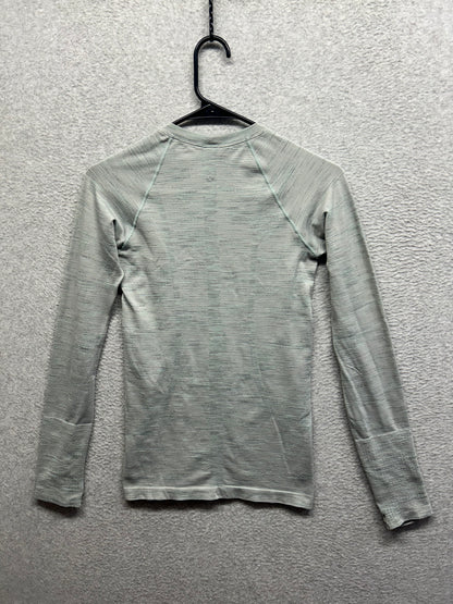 Lululemon Swiftly Tech Long Sleeve Crew Size 4 Heathered Multi Gray