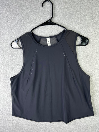Lululemon Sculpt Cropped Tank Top Size 8 Black