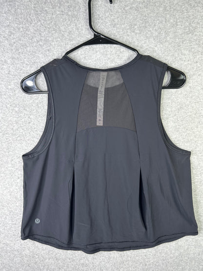 Lululemon Sculpt Cropped Tank Top Size 8 Black