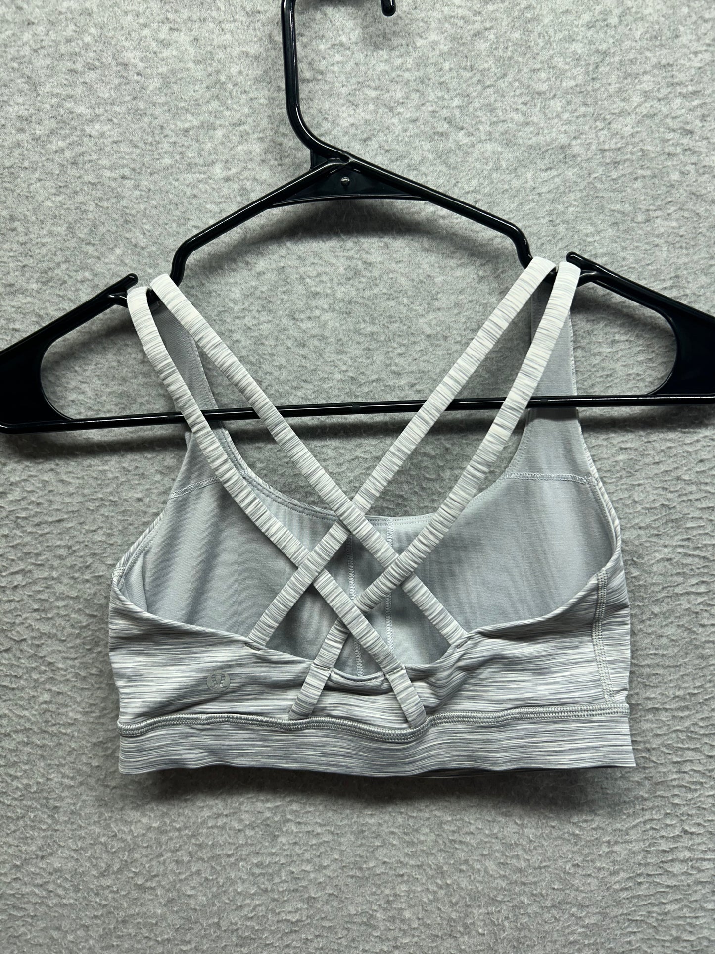 Lululemon Energy Bra Size 4 Ombre Melange Space Dye EB White Multi