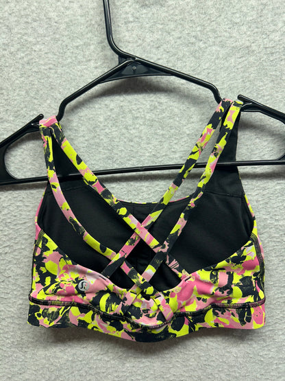 Lululemon Energy Bra Size 4 Inflect Floral Highlight Yellow Multi