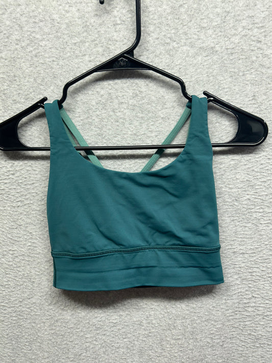 Lululemon Energy Bra Long Line Size 4 Green Jasper | Frosted Pine