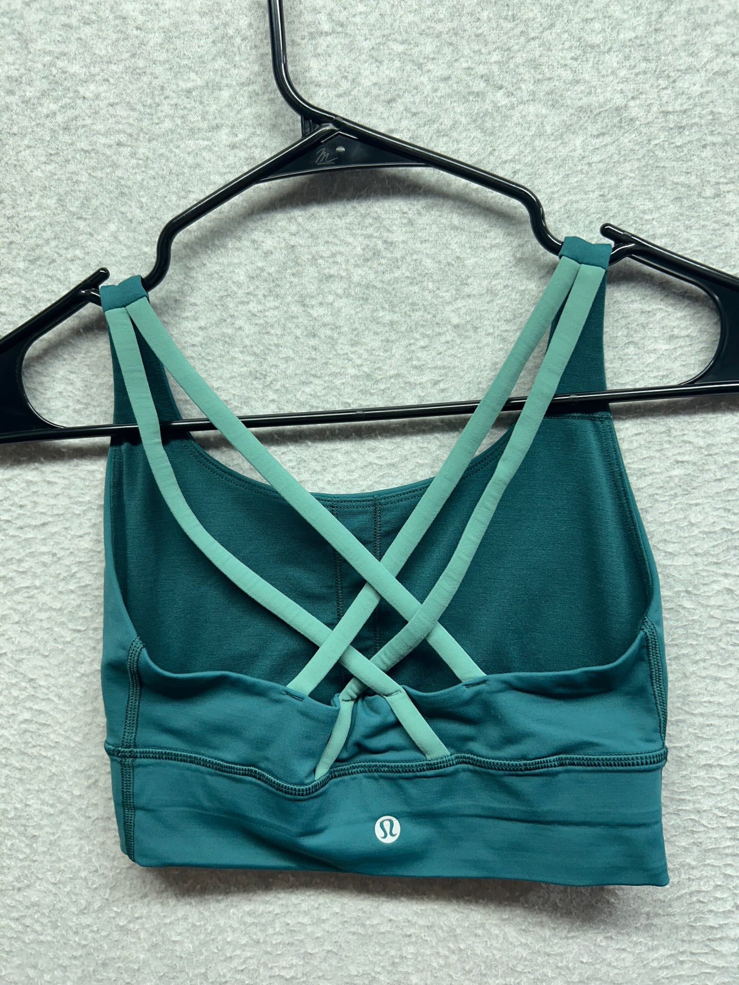 Lululemon Energy Bra Long Line Size 4 Green Jasper | Frosted Pine