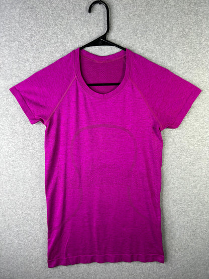 Lululemon Run: Swiftly Tech Short Sleeve Size 6 Heathered Raspberry