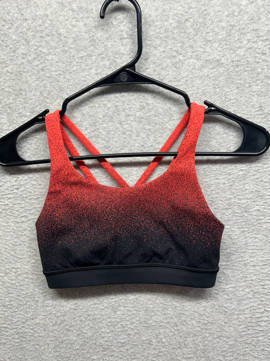 Lululemon Energy Bra Size 4 Ombre Speckle Stop Jacquard EB Black Thermal Red
