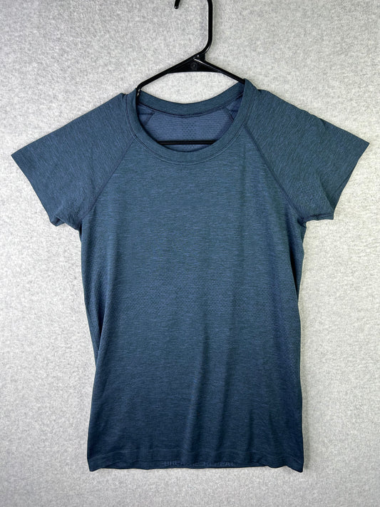 Lululemon Swiftly Tech Short Sleeve Crew Size 8 Cerulean Blue