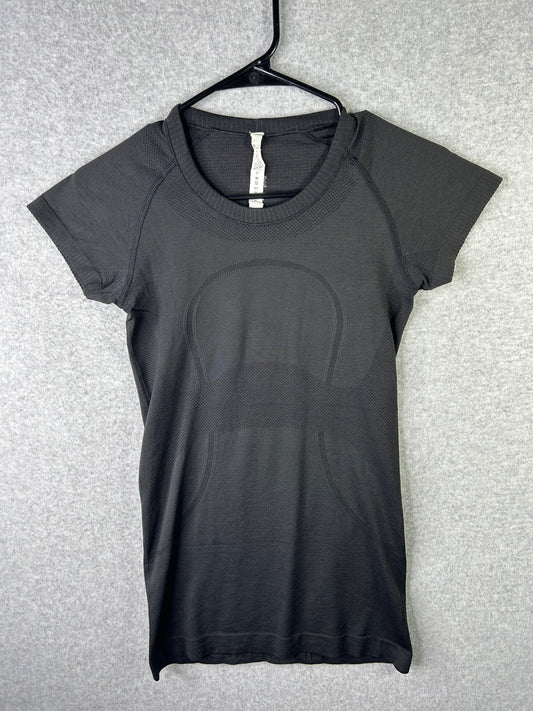 Lululemon Swiftly Tech Short Sleeve Crew Size 4 Black