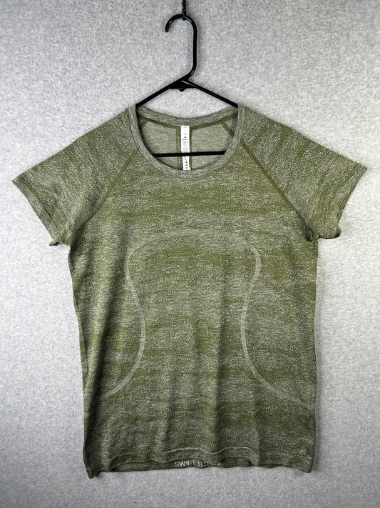 Lululemon Swiftly Speed Short Sleeve Size 14 Everglades Field Green