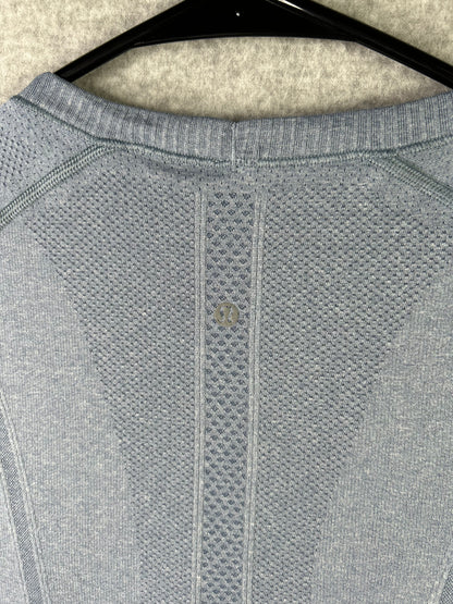 Lululemon Swiftly Tech Short Sleeve Crew Size 8 Heathered Hero Blue