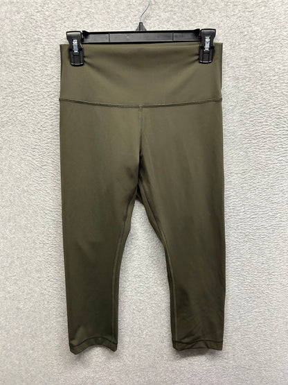 Lululemon Wunder Under Crop Hi-Rise  Luxtreme 21" Size 8 Dark Olive