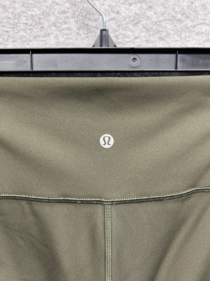 Lululemon Wunder Under Crop Hi-Rise  Luxtreme 21" Size 8 Dark Olive