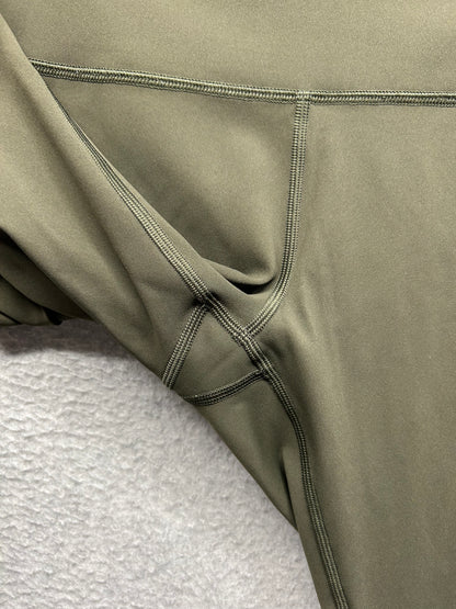 Lululemon Wunder Under Crop Hi-Rise  Luxtreme 21" Size 8 Dark Olive