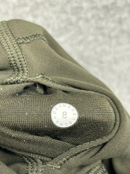 Lululemon Wunder Under Crop Hi-Rise  Luxtreme 21" Size 8 Dark Olive