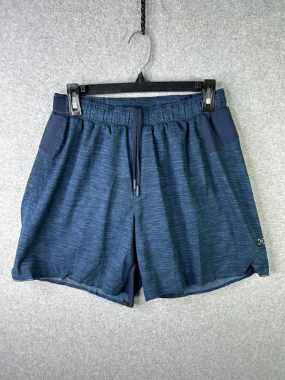 Lululemon Surge Short 6" Size M Heather Allover Iron Blue True Navy