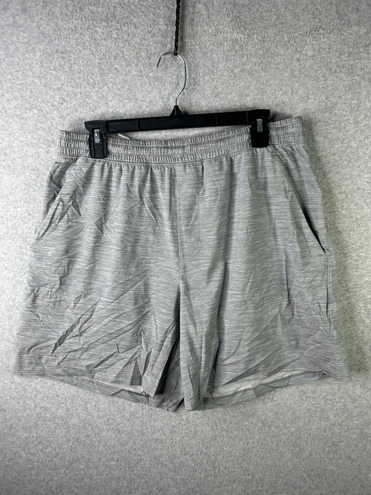 Lululemon Pace Breaker Short Linerless 7" Size XL Heather Allover Sea Salt Light Cast